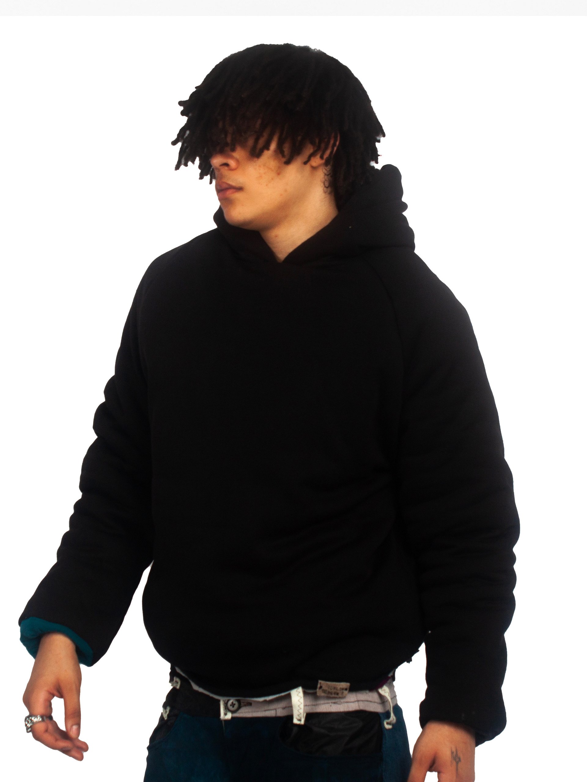 JERSEY LINED PUFFER RAGLAN HOODIE 02 product image (2)
