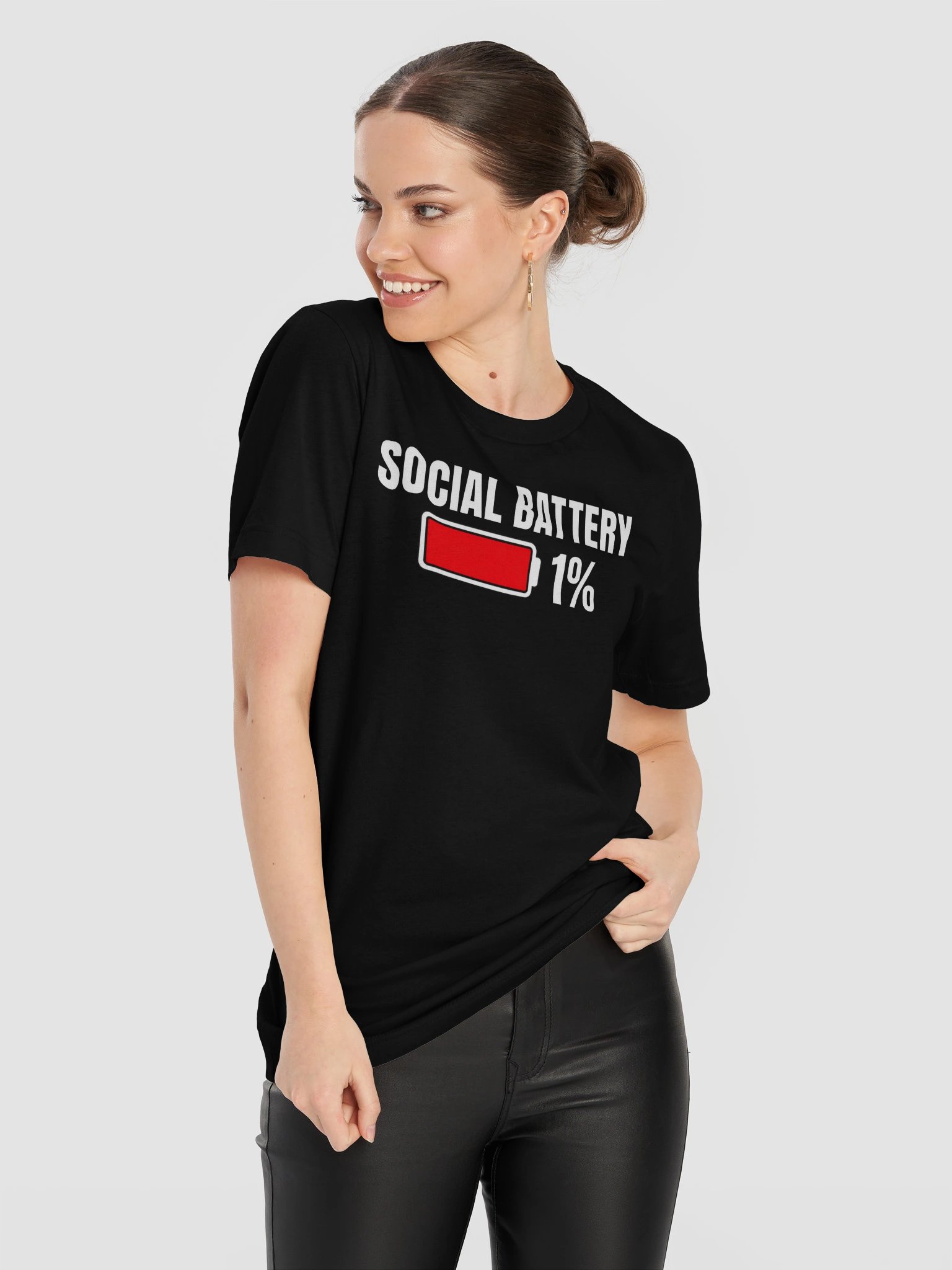 Social Battery 1% Tee – Unisex Cotton Blend product image (11)