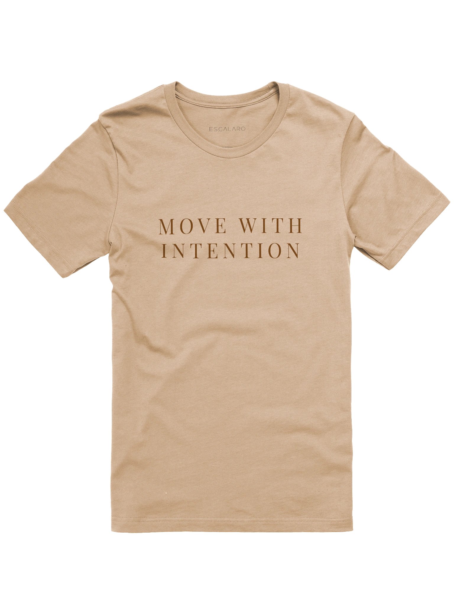 Move With Intention T-Shirt – Minimalist Statement Tee | Neutral Aesthetic Cotton Shirt product image (3)