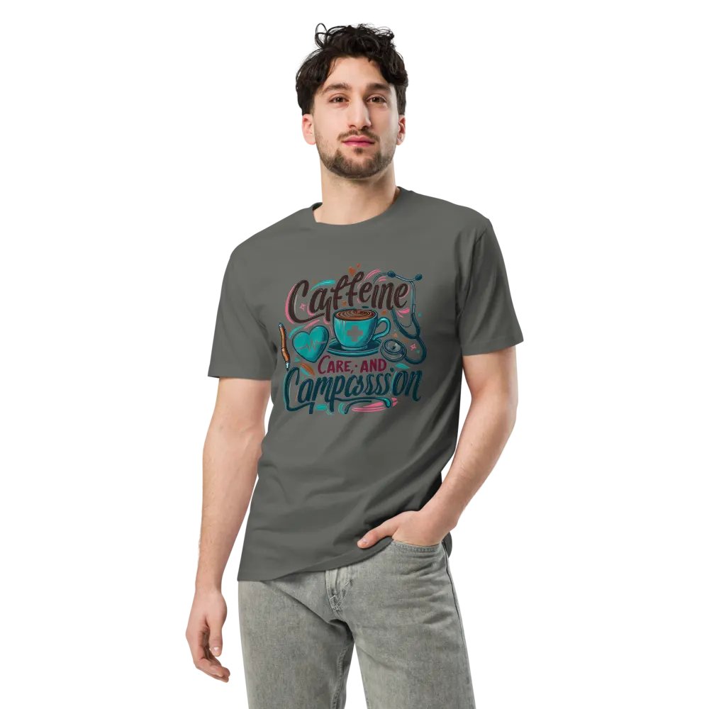 Caffeine, care, and compassion t-shirt product image (4)