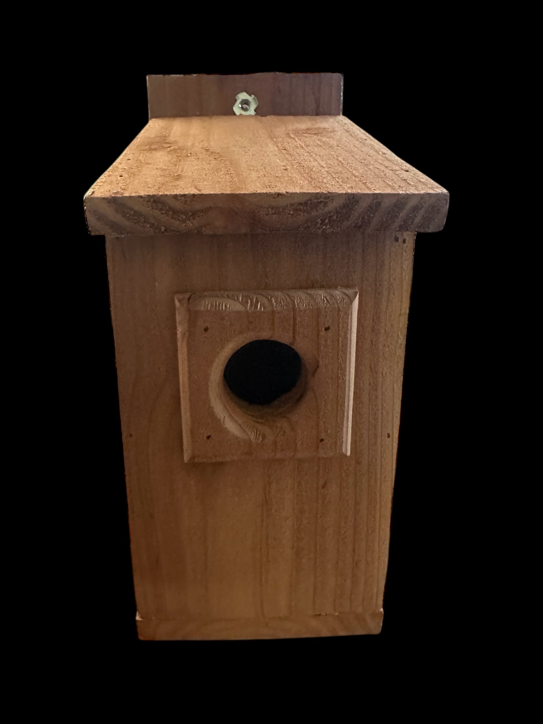 Handmade Cedar Birdhouse – Rear Access – For Bluebirds, Chickadees, or Wrens Squirrel Guard Option, and Waterproof Joinery product image (3)