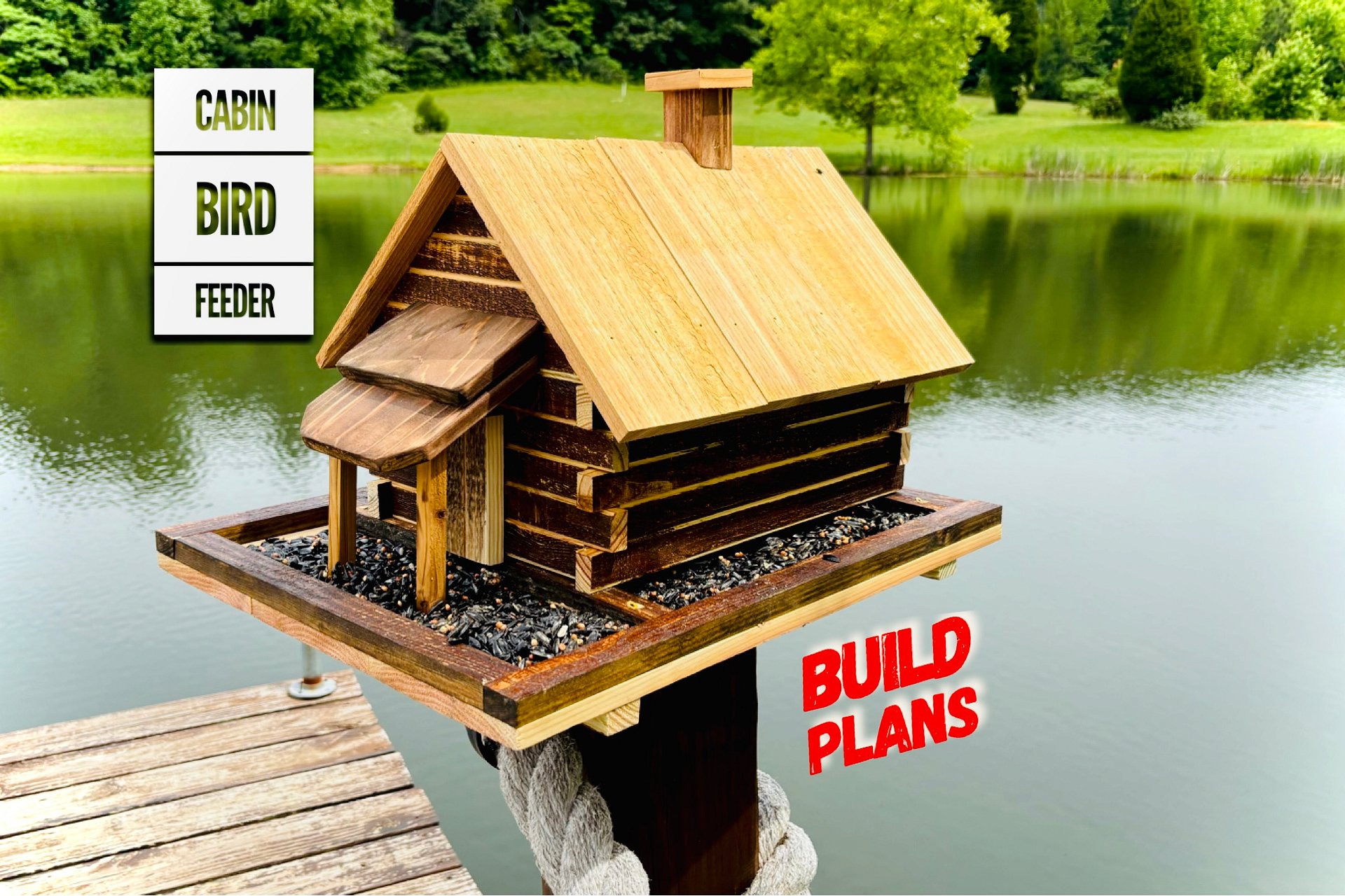 Cabin Bird Feeder Digital Plans product image (1)