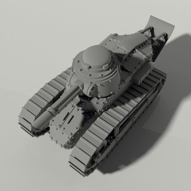 Grim FT-17 Light Tank STLs product image (5)