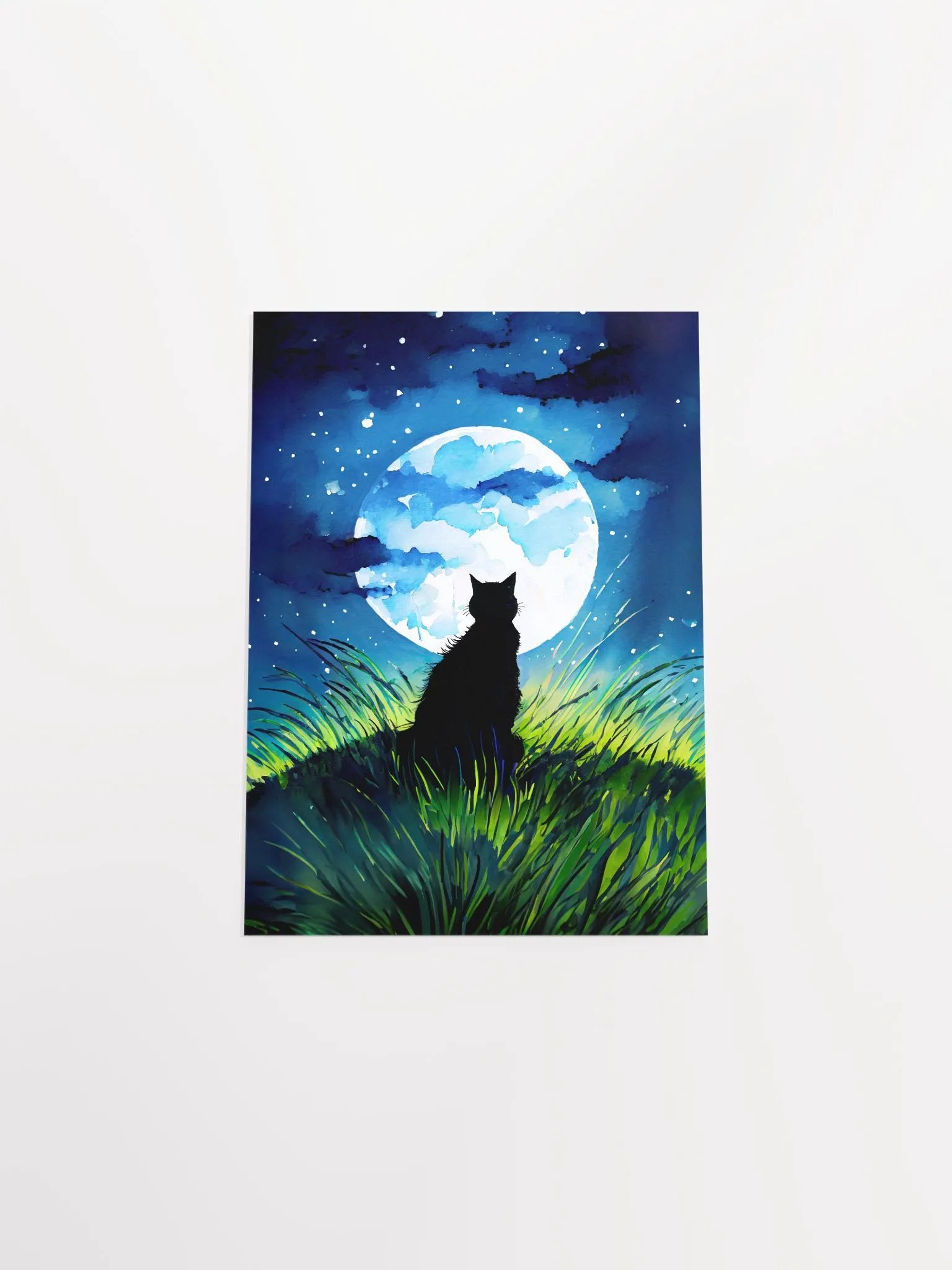 A Cat Sings To The Moon Studio Art Print product image (4)