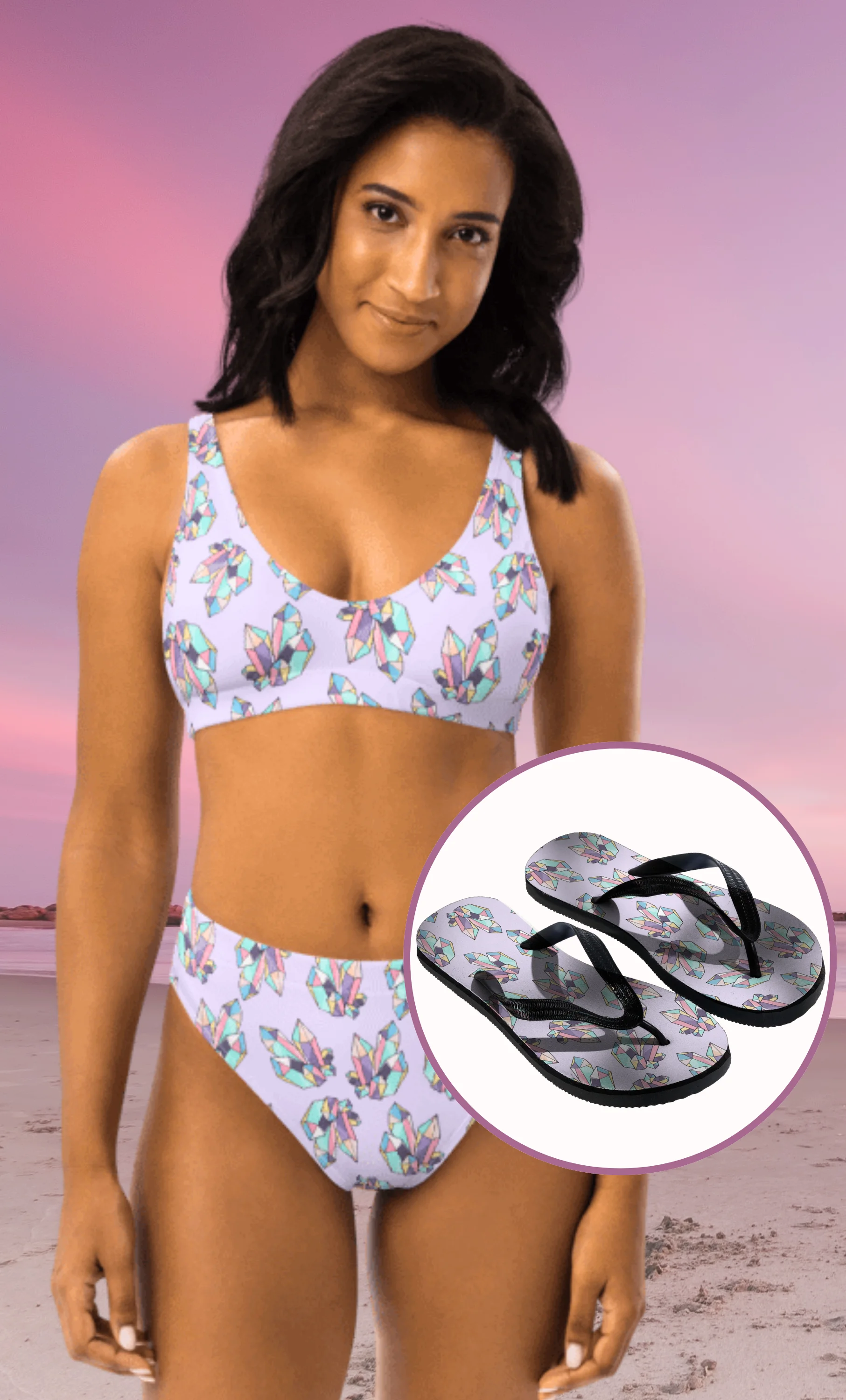 Crystal Dreams Beach Witch Bundle – Bikini & Flip Flops Set product image (1)