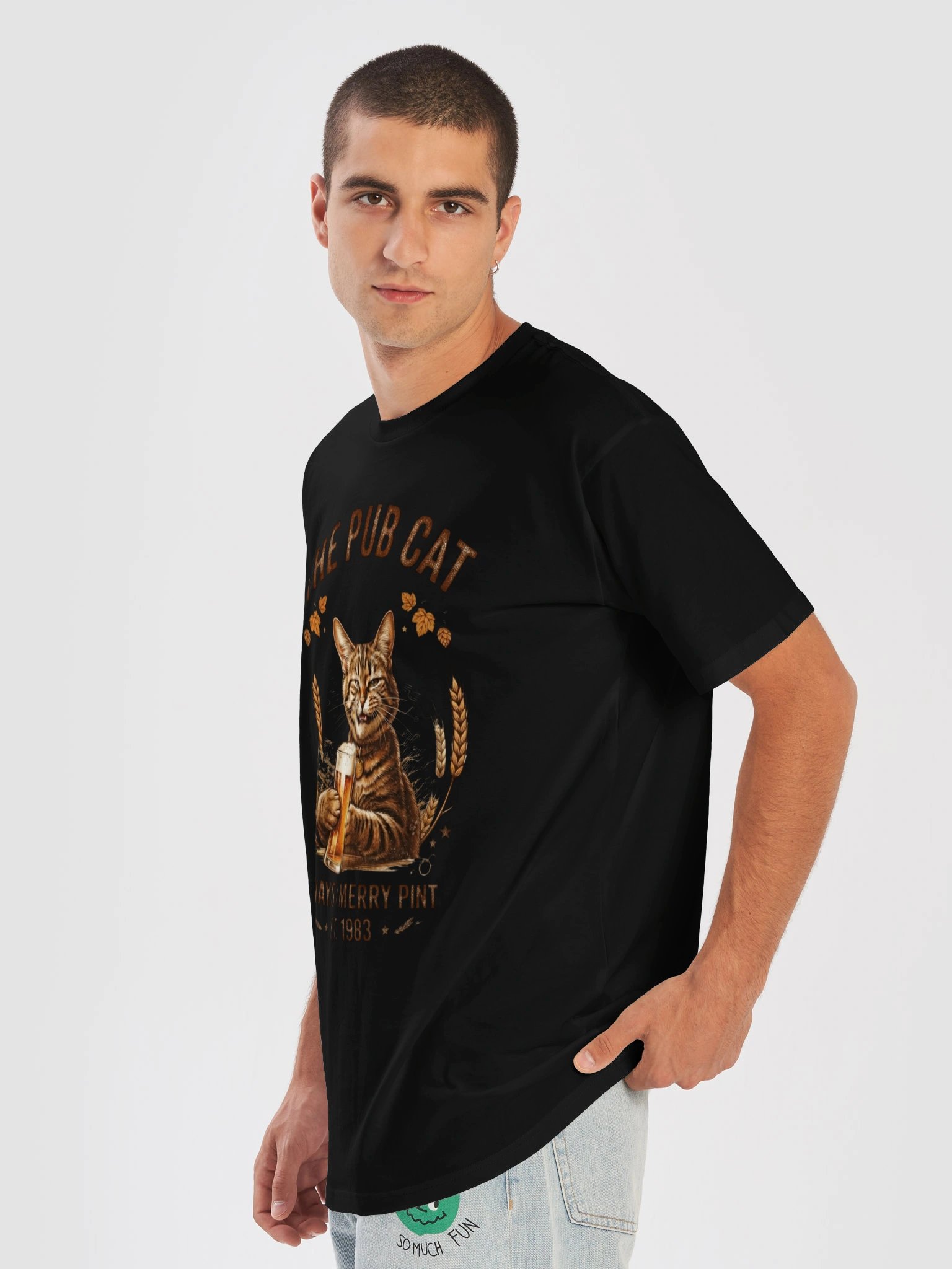 The Pub Cat – Always a Merry Pint T-Shirt product image (7)