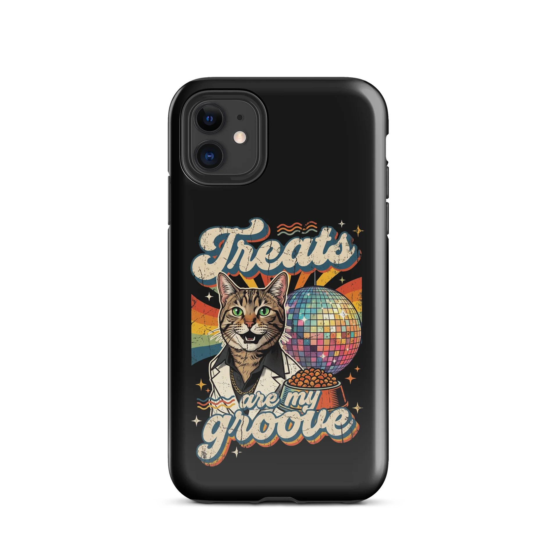 Treats Are My Groove Retro Cat iPhone Tough Case product image (28)