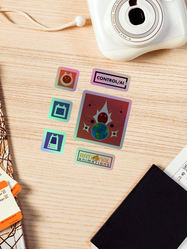 What if AI keeps getting smarter? Holographic Stickers product image (2)