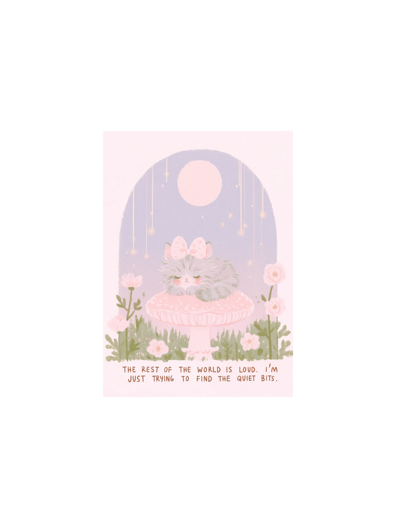 Quiet Bits Cat Moon Poster product image (3)
