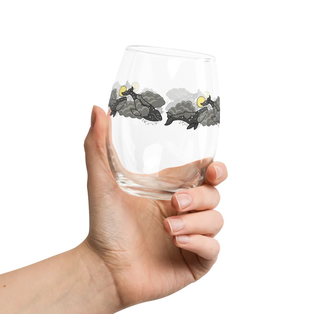 starry gray whale night sky stemless wine glass product image (11)