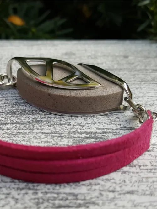 Dragonfruit Faux Suede Bracelet | Handmade Accessory for Bellabeat Leaf Urban & Ivy product image (1)