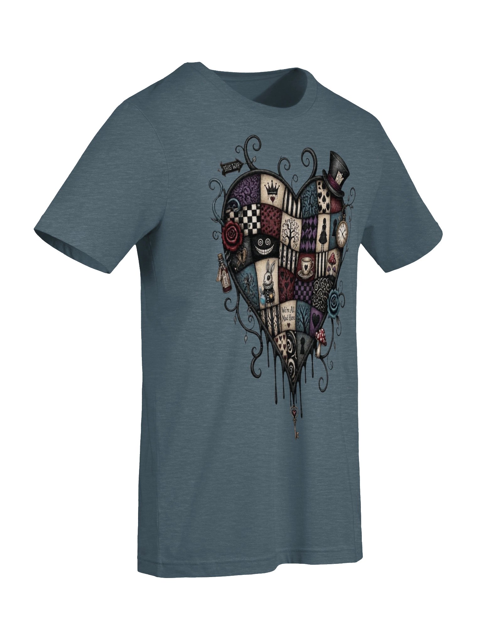 Wonderland Queen of Hearts Shirt, Whimsigoth Alice Tee, Mad Tea Party Graphic product image (22)