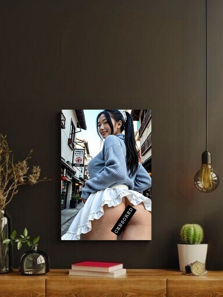 Blue Sweater Skirt Alley – Glossy 8x10 Metal Print product image (2)