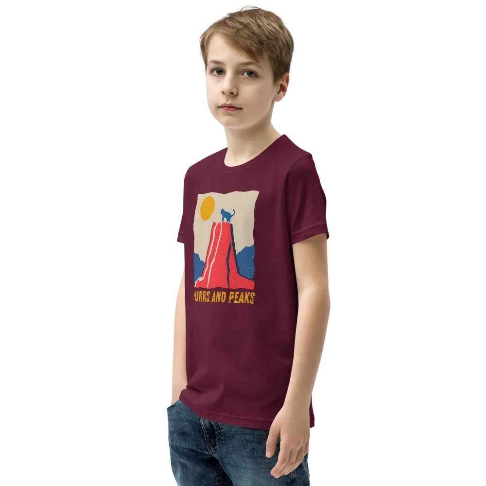 Purrs and Peaks - Youth Climbing T-shirt product image (31)