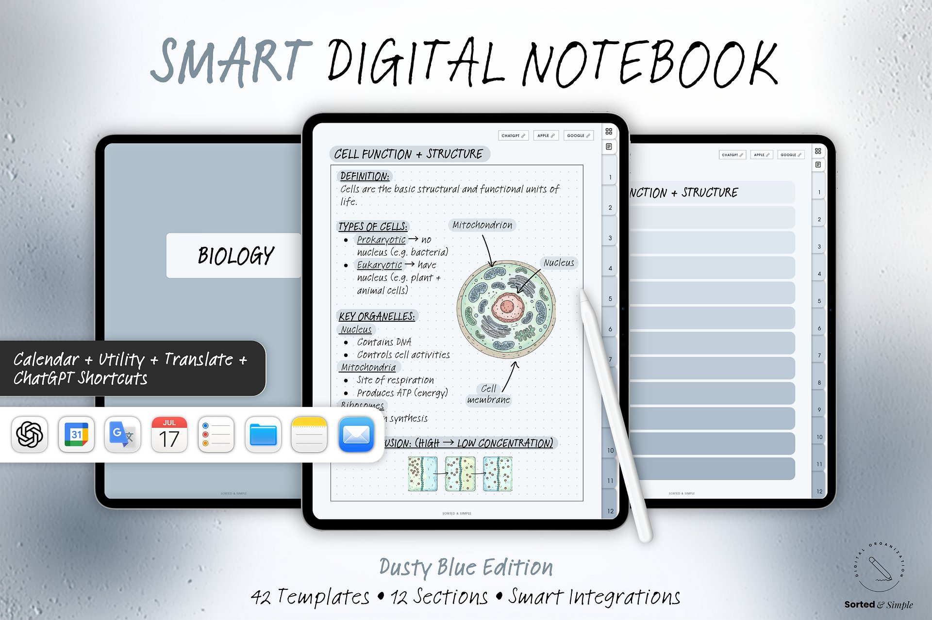 Smart Digital Notebook - Dusty Blue product image (1)