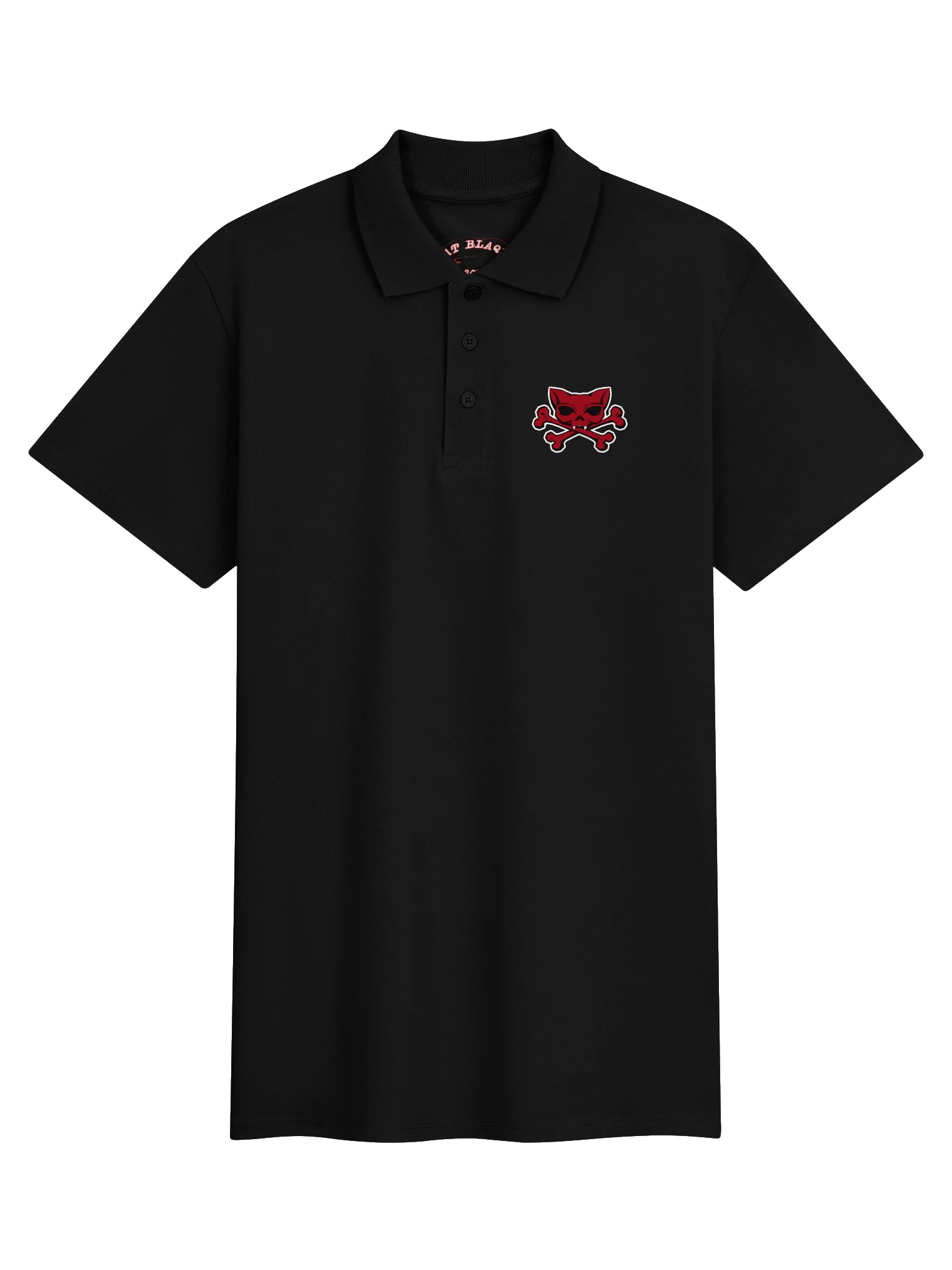 Red Kat Skull Embroidered Unisex Polo product image (1)
