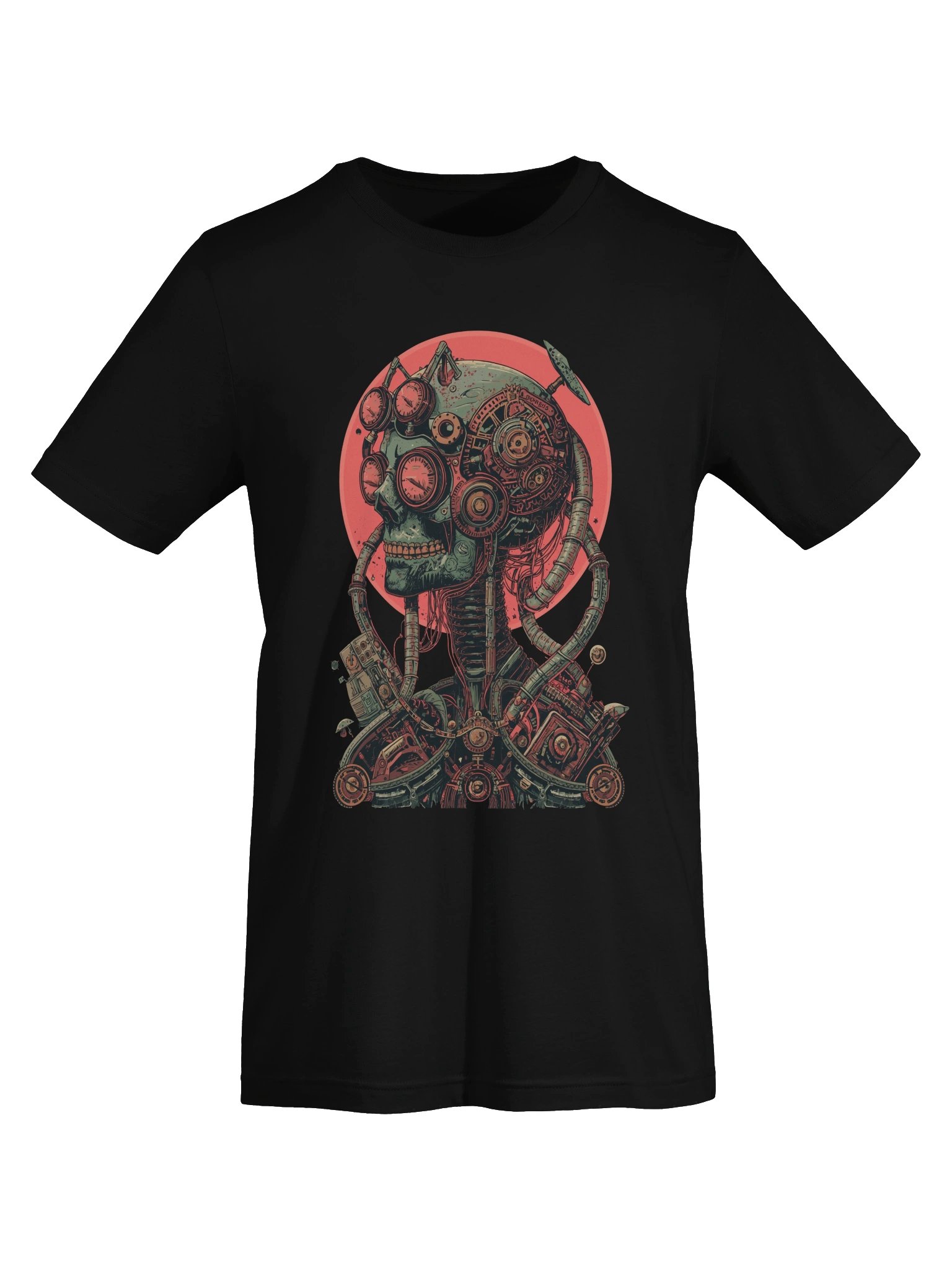 Retro Cyborg Skull Lightweight T-Shirt product image (4)