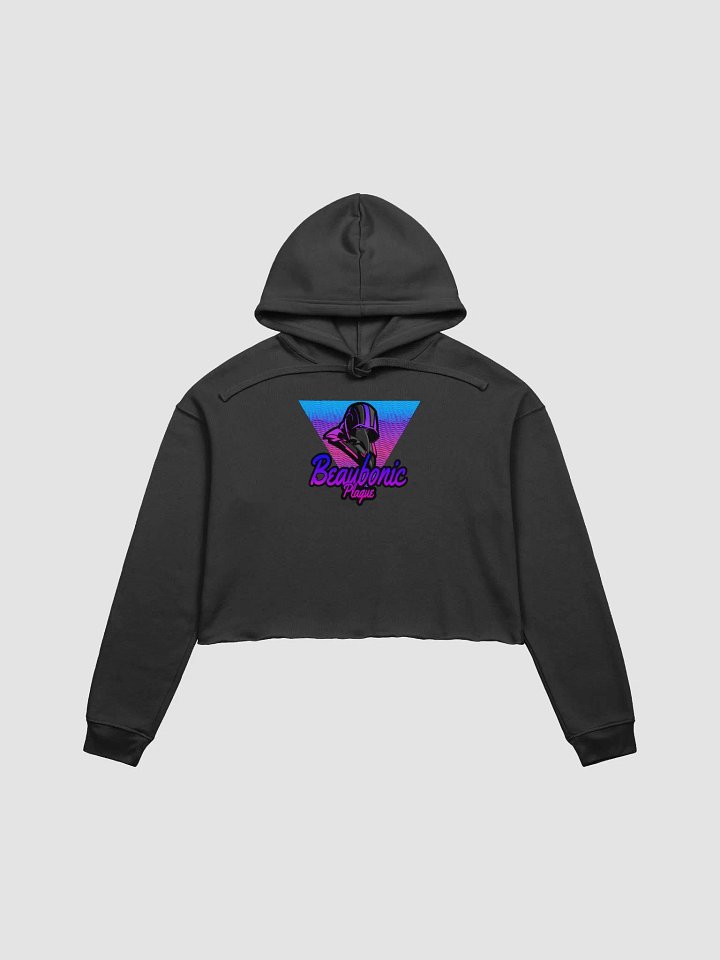 Plague Crop Hoodie Pink & Cyan Logo product image (1)