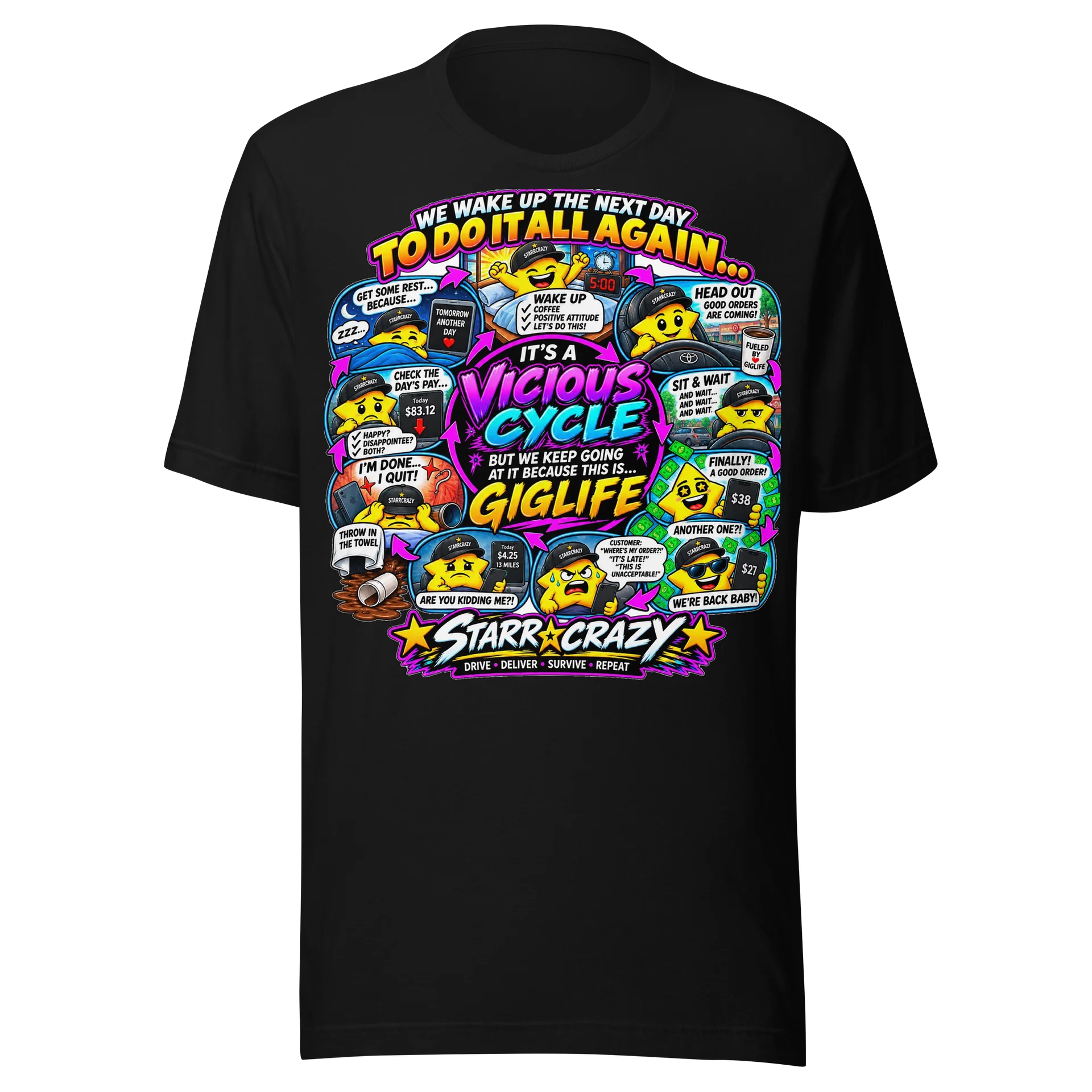 StarrCrazy Giglife – The Vicious Cycle Tee product image (1)