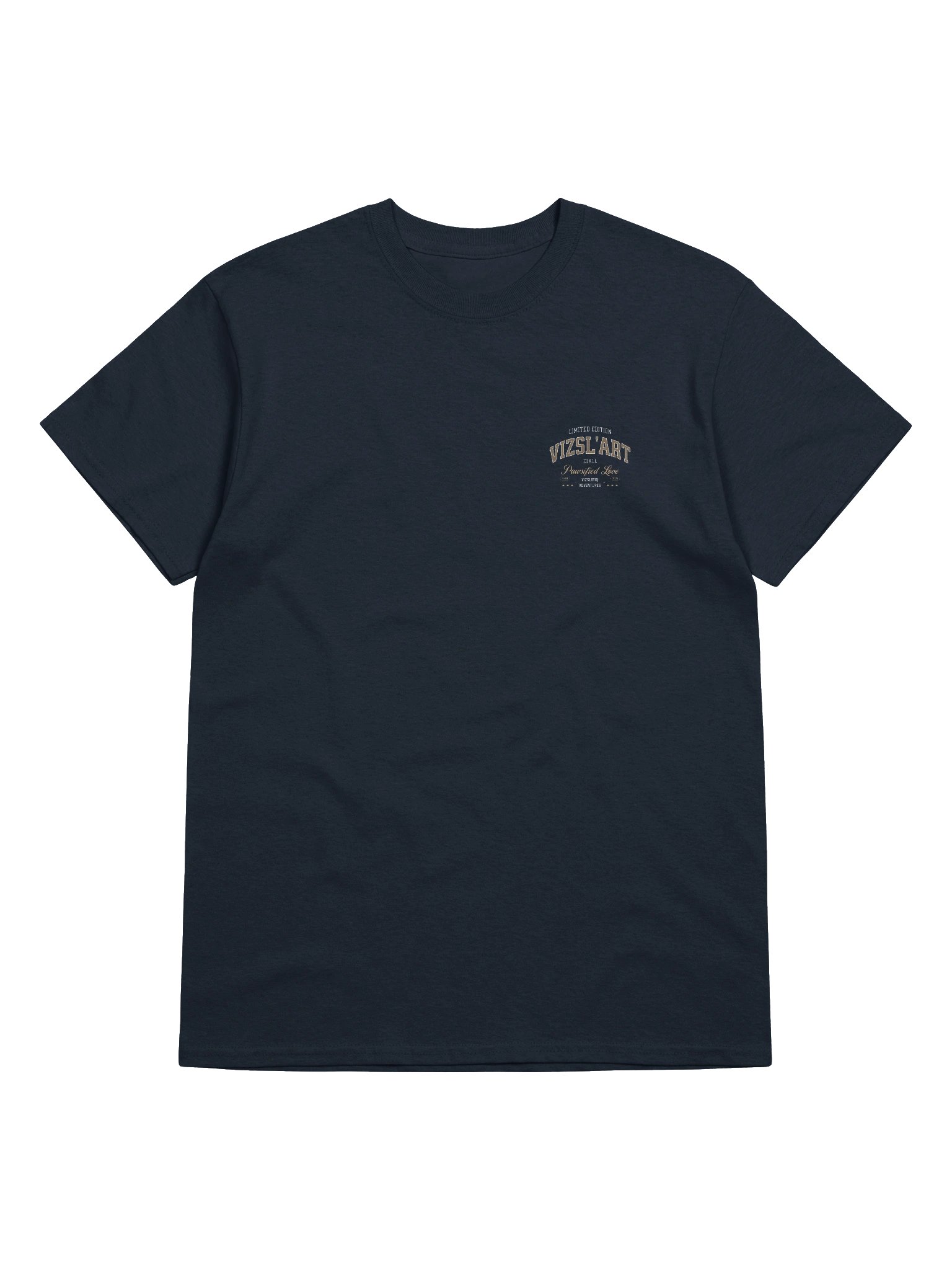 PAWSETIQ 100% Cotton Unisex Gildan T-shirt by EQALL® Essentials: VIZSL' Art_White_Light Brown_Beige product image (5)