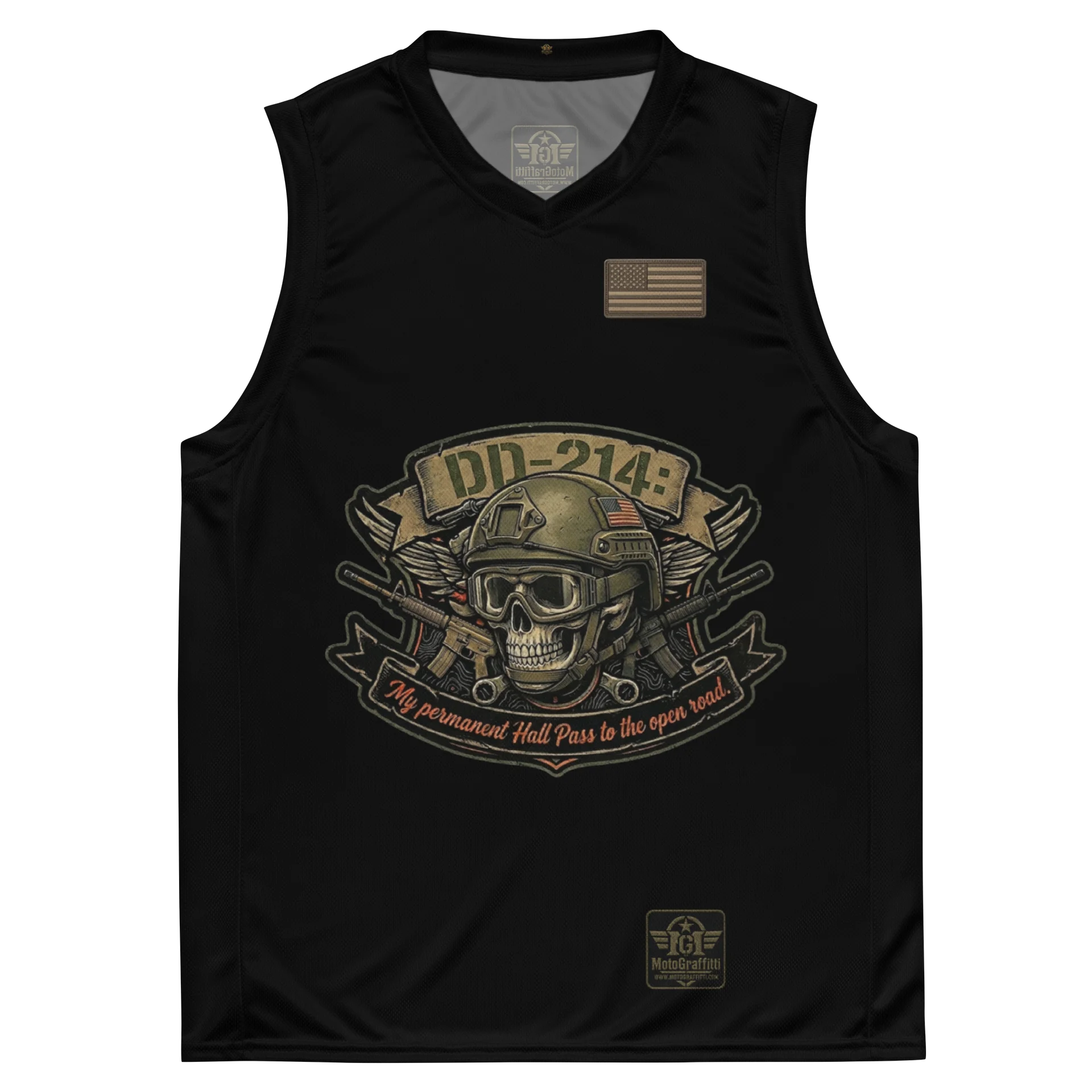 DD214 Black Sleeveless Riding Tee product image (2)