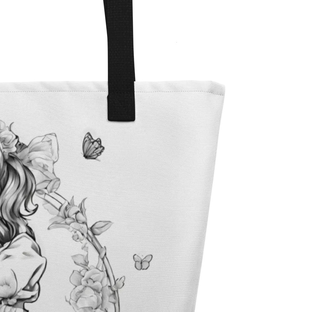 Monochrome Maid Floral Tote Bag product image (3)