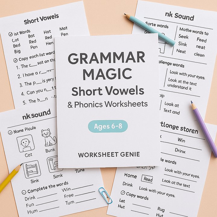 Grammar Magic: Phonics and Spelling Worksheets for Young Readers product image (2)