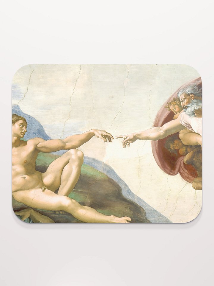 Michelangelo – The Creation of Adam (Sistine Chapel) Mouse Pad product image (2)