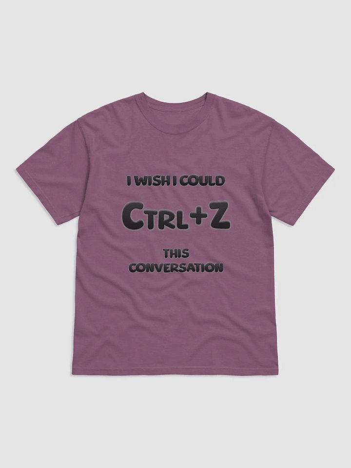 【Ctrl+Z】Black Text Garment-Dyed Heavyweight T-Shirt product image (1)