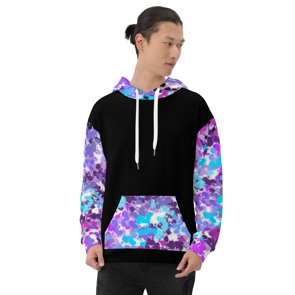 Purple And Black Splotch Hoodie product image (9)