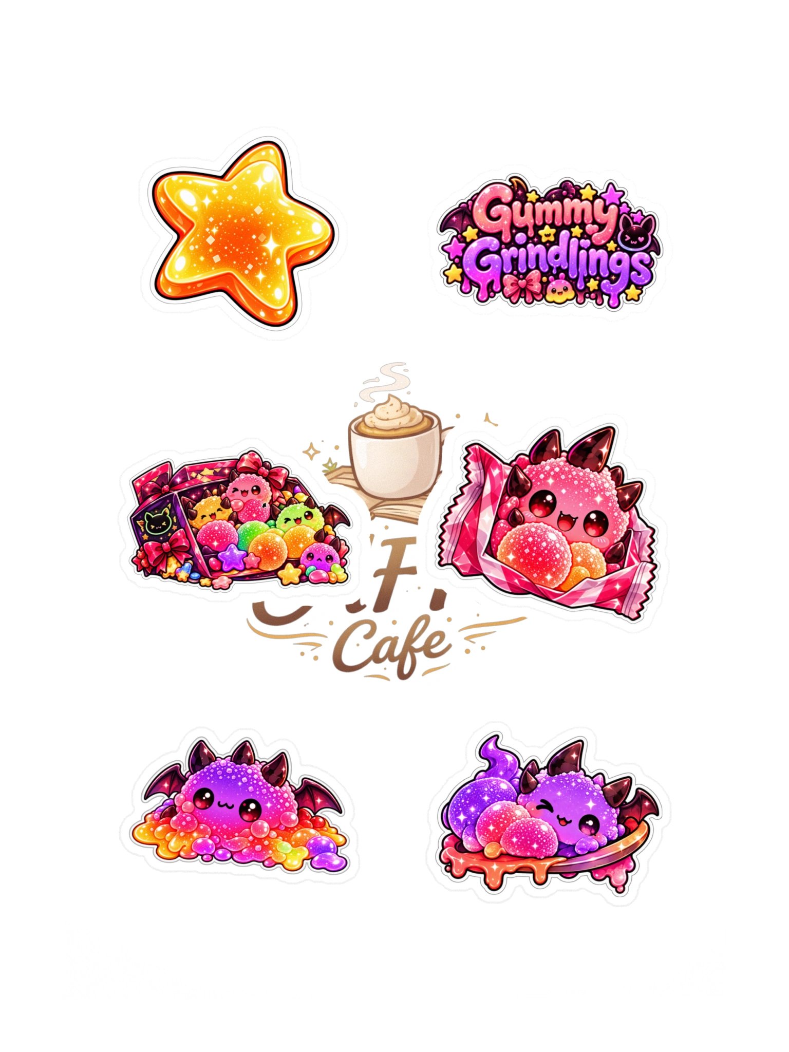 The AFK Cafe™ Gummi Grindlings | Sticker Pack Vol. 2 product image (3)