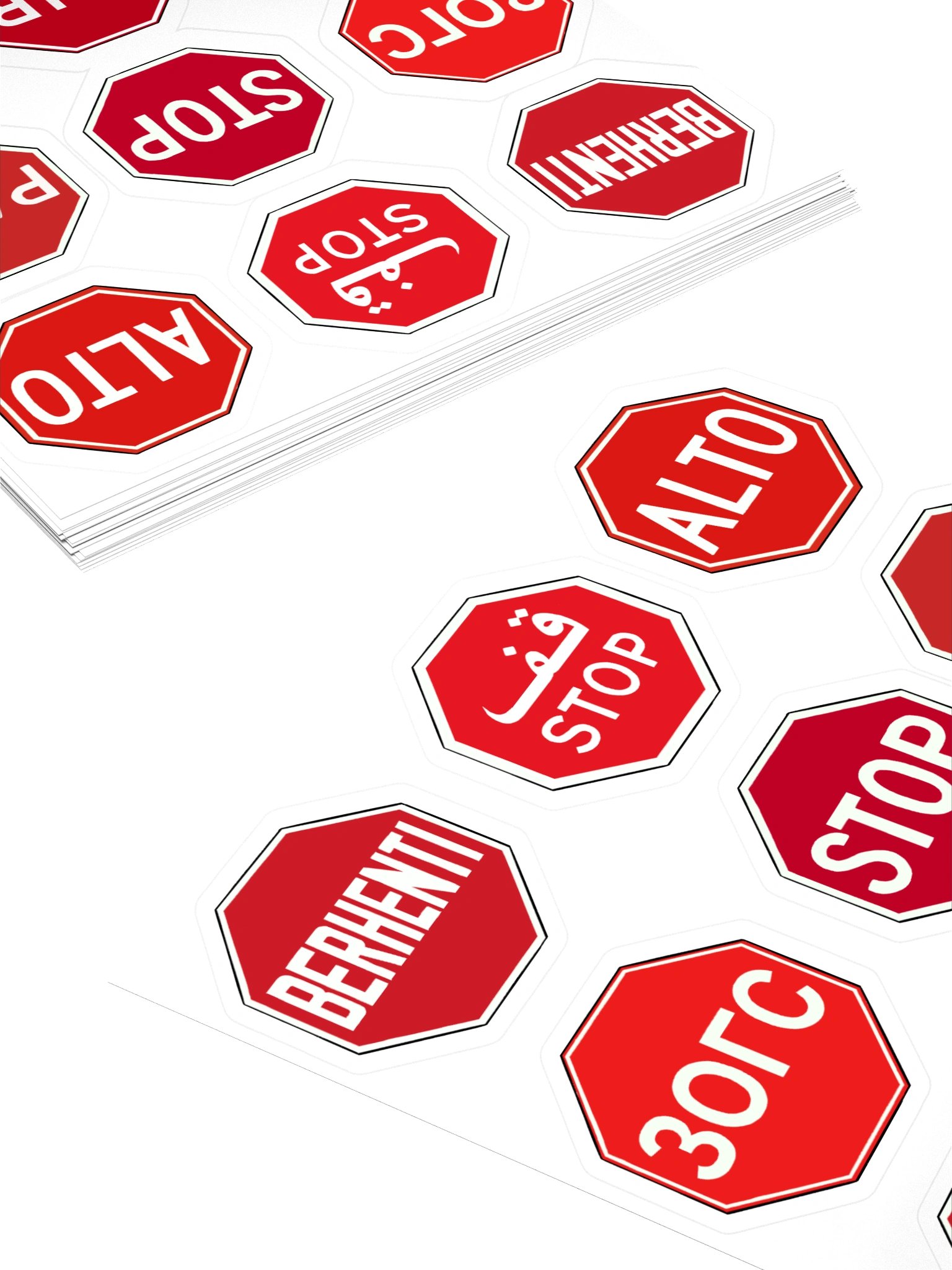 Stop Sign Sticker Sheet product image (4)