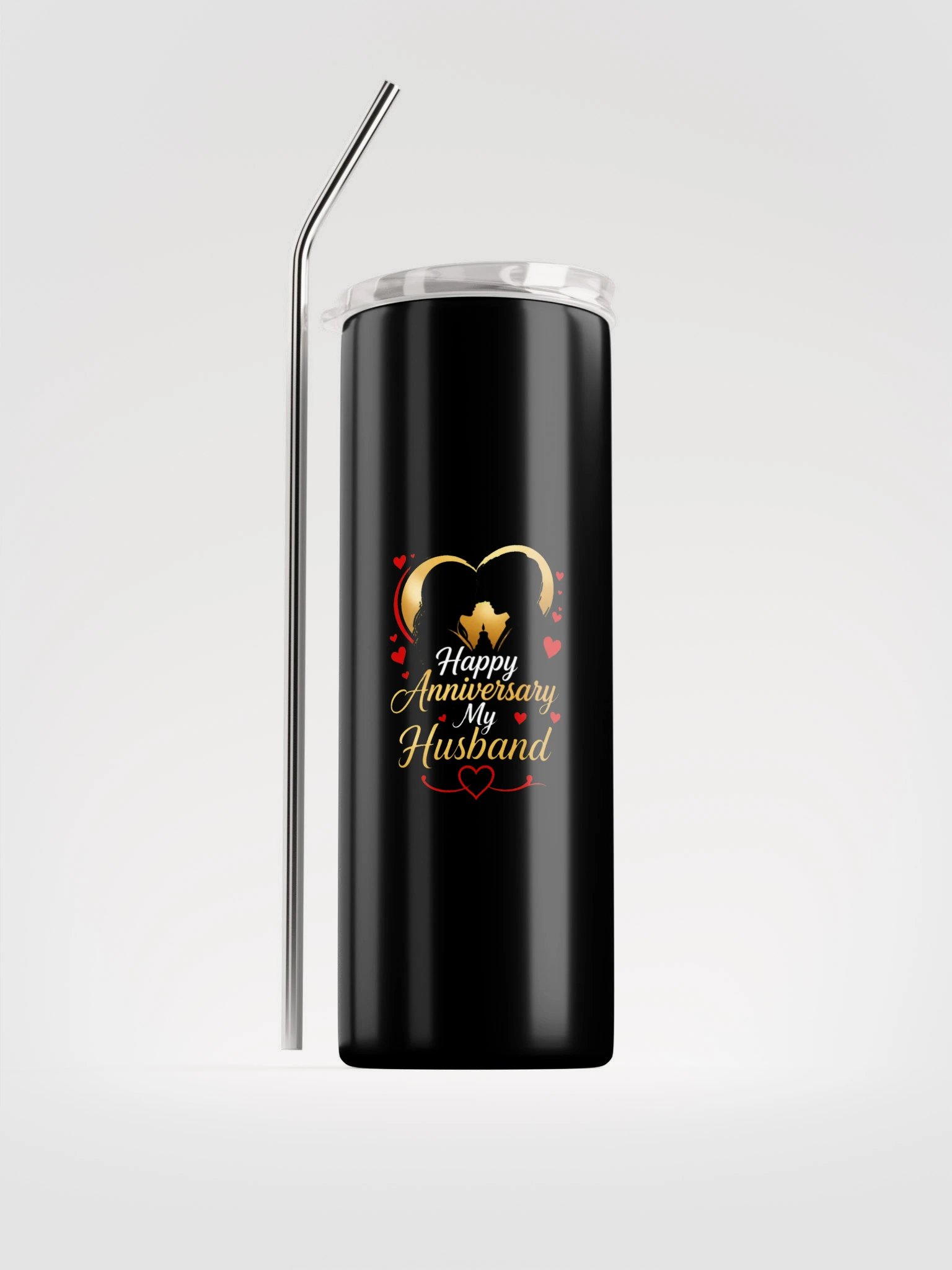 Happy Anniversary My Husband Tumbler - Couple Silhouette product image (1)