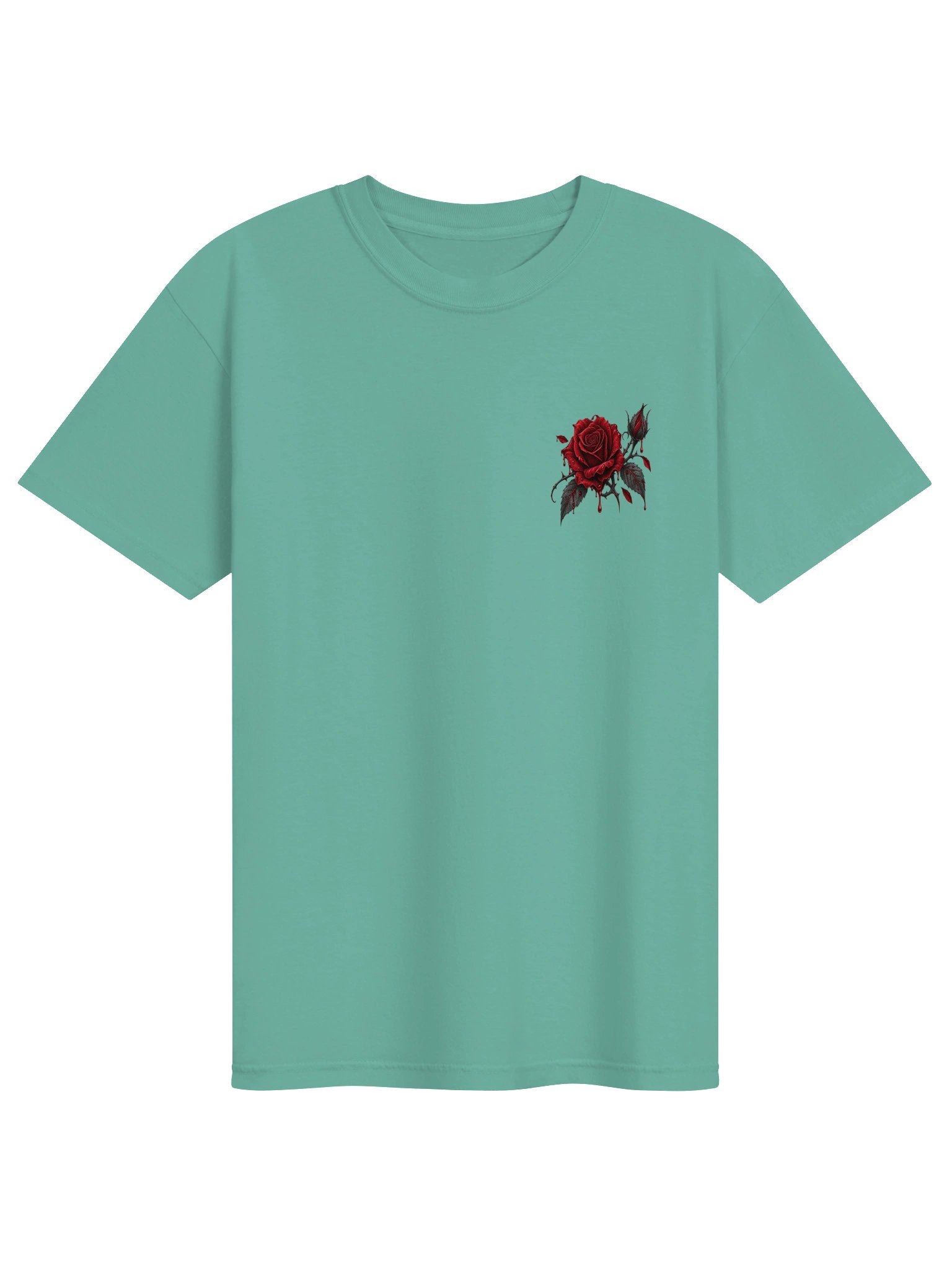Roseblood Gothic Rose Graphic Tee | Dark Romance Double-Sided Shirt product image (2)