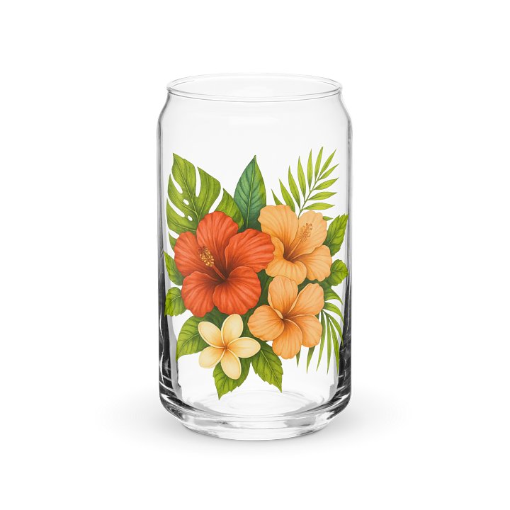 "Tropical Bloom" Can Glass | Island Vibes Everyday product image (2)