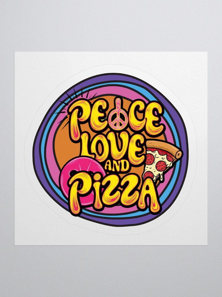 Peace, Love, and Pizza Kiss-Cut Stickers product image (1)