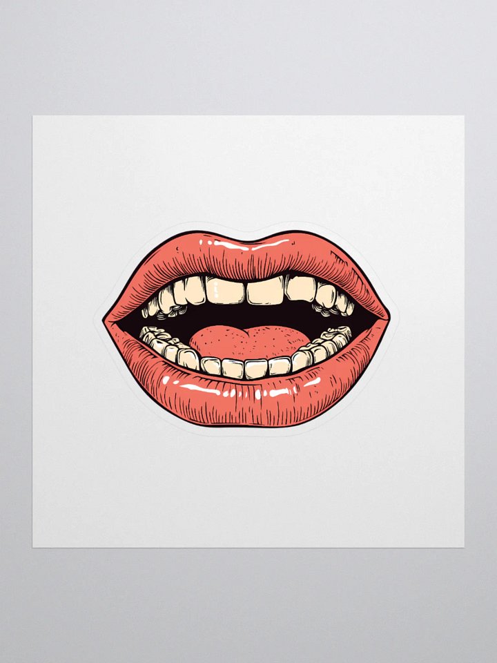 Open Mouth 80's Design Style sticker product image (1)