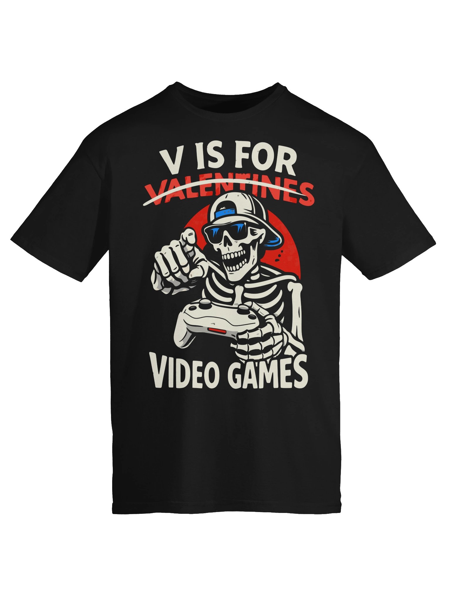 V is for Video Games Shirt Funny Skeleton Gamer product image (4)