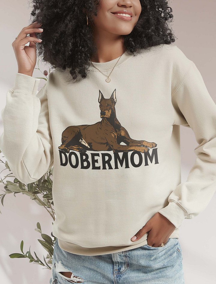 Dobermom Sweatshirt of a Doberman(Red) | Funny Shirt for Doberman Moms product image (2)