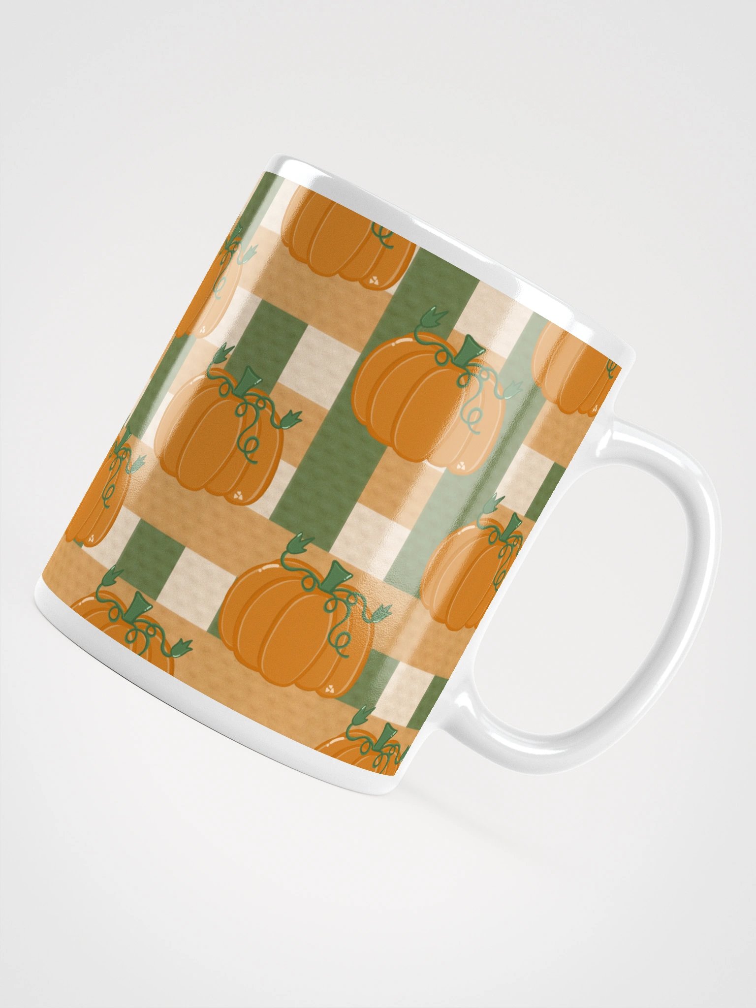 Pumpkin Plaid Pattern Mug product image (6)