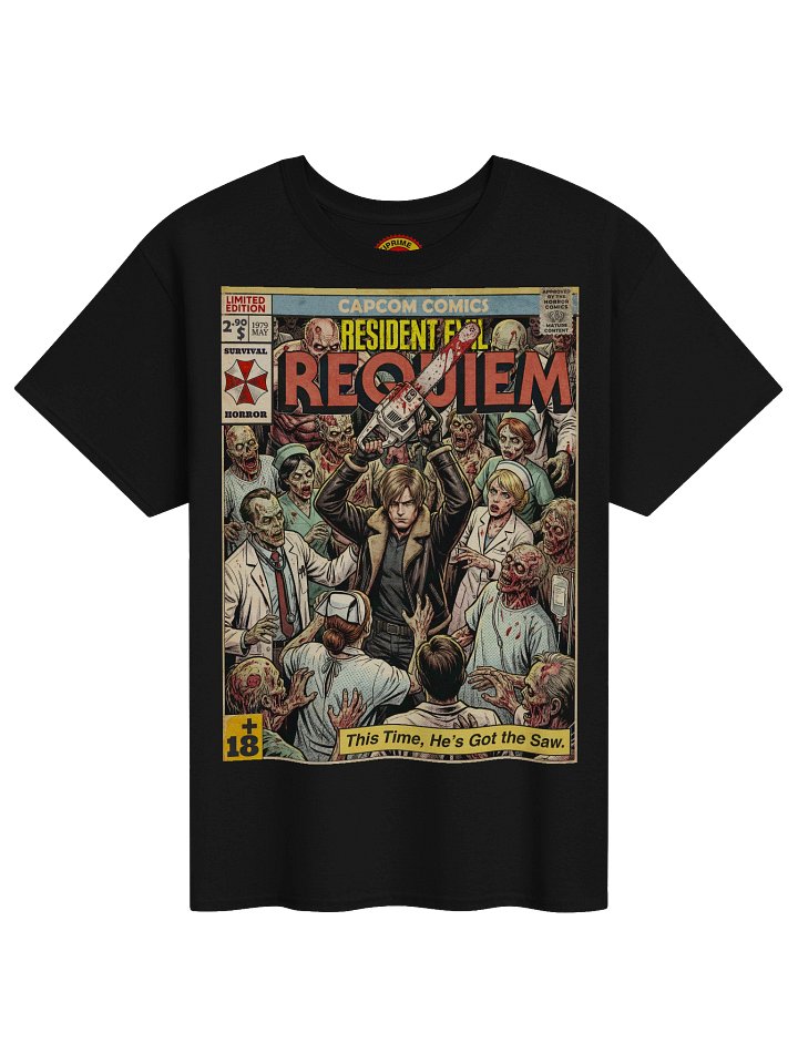 Resident Evil Requiem Leon Comic Art T-Shirt product image (1)