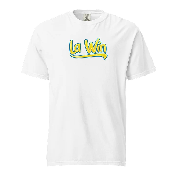 T-Shirt blanc « La Win » jaune/bleu product image (1)