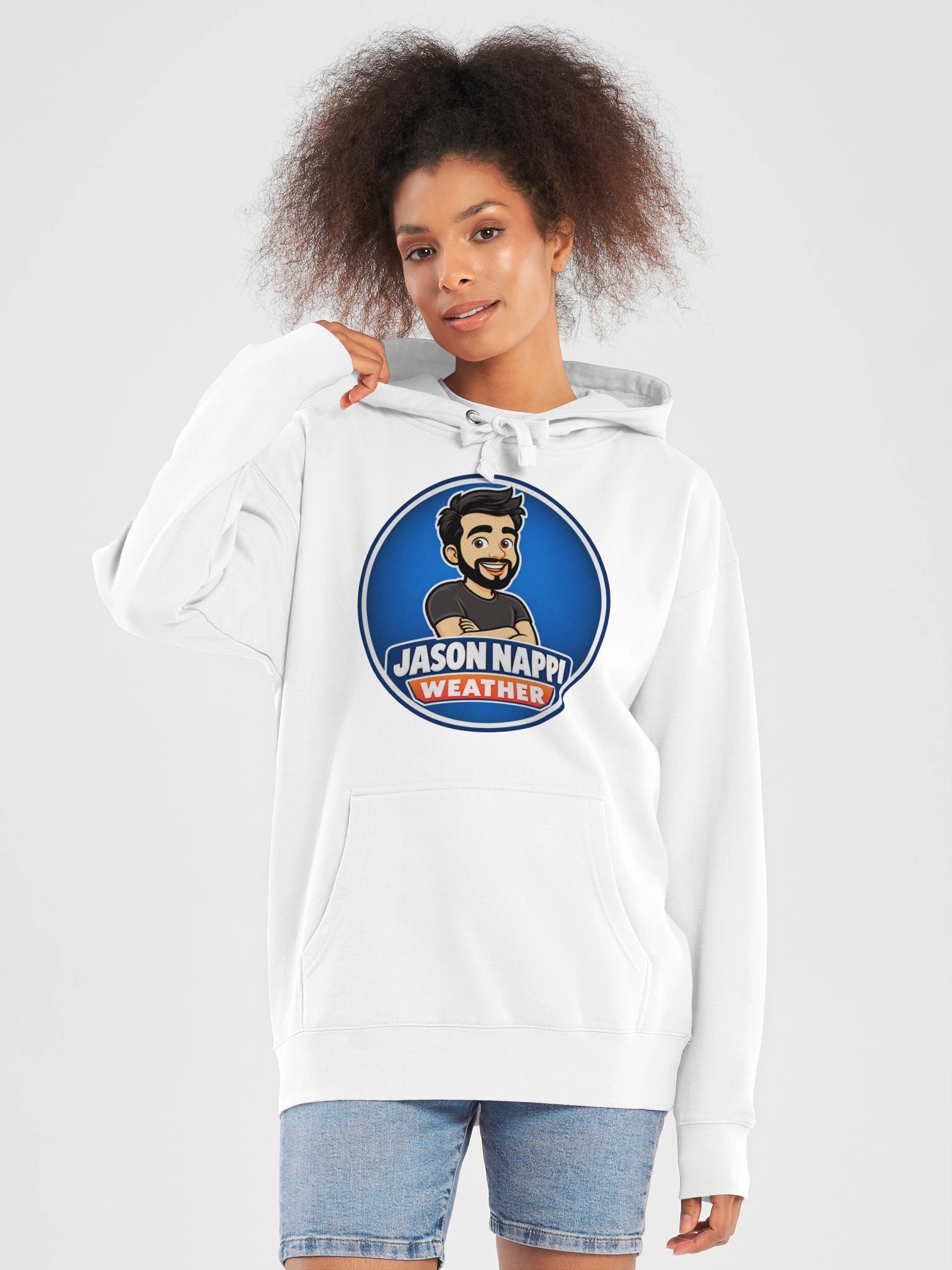 Jason Nappi Weather Signature Logo Hoodie White product image (5)