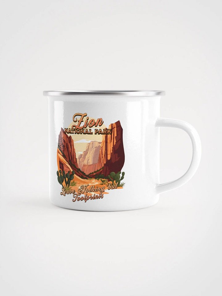 Vintage Zion National Park Enamel Mug product image (1)