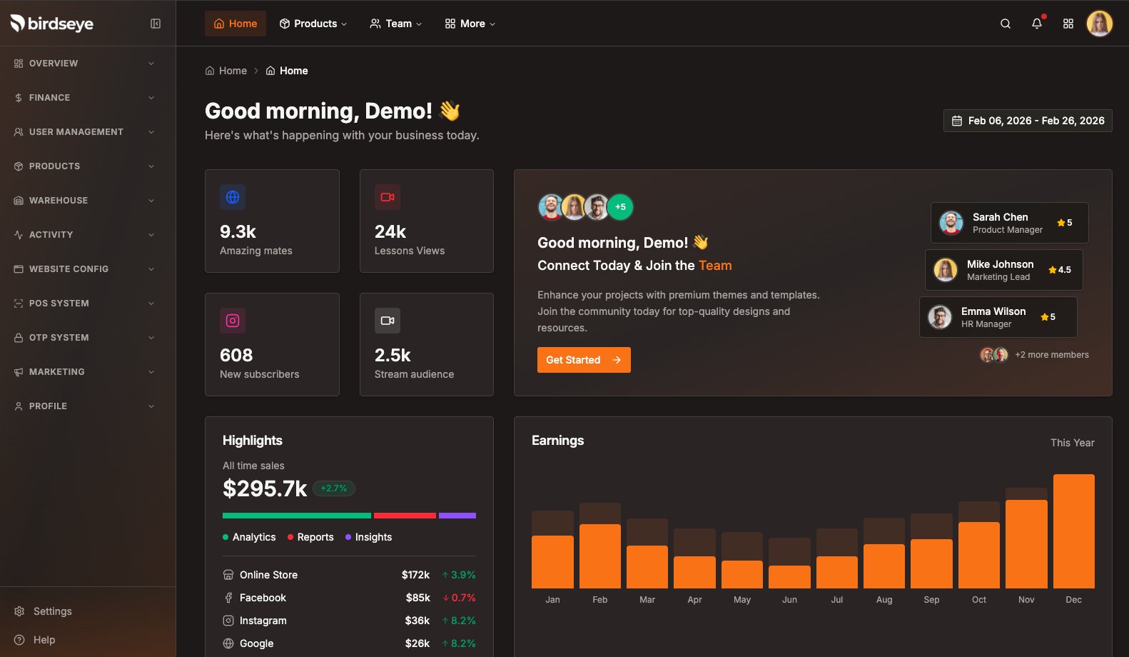 Bird's Eye — The All-in-One Next.js 16 SaaS & ERP Engine (React 19 + Tailwind 4) product image (2)
