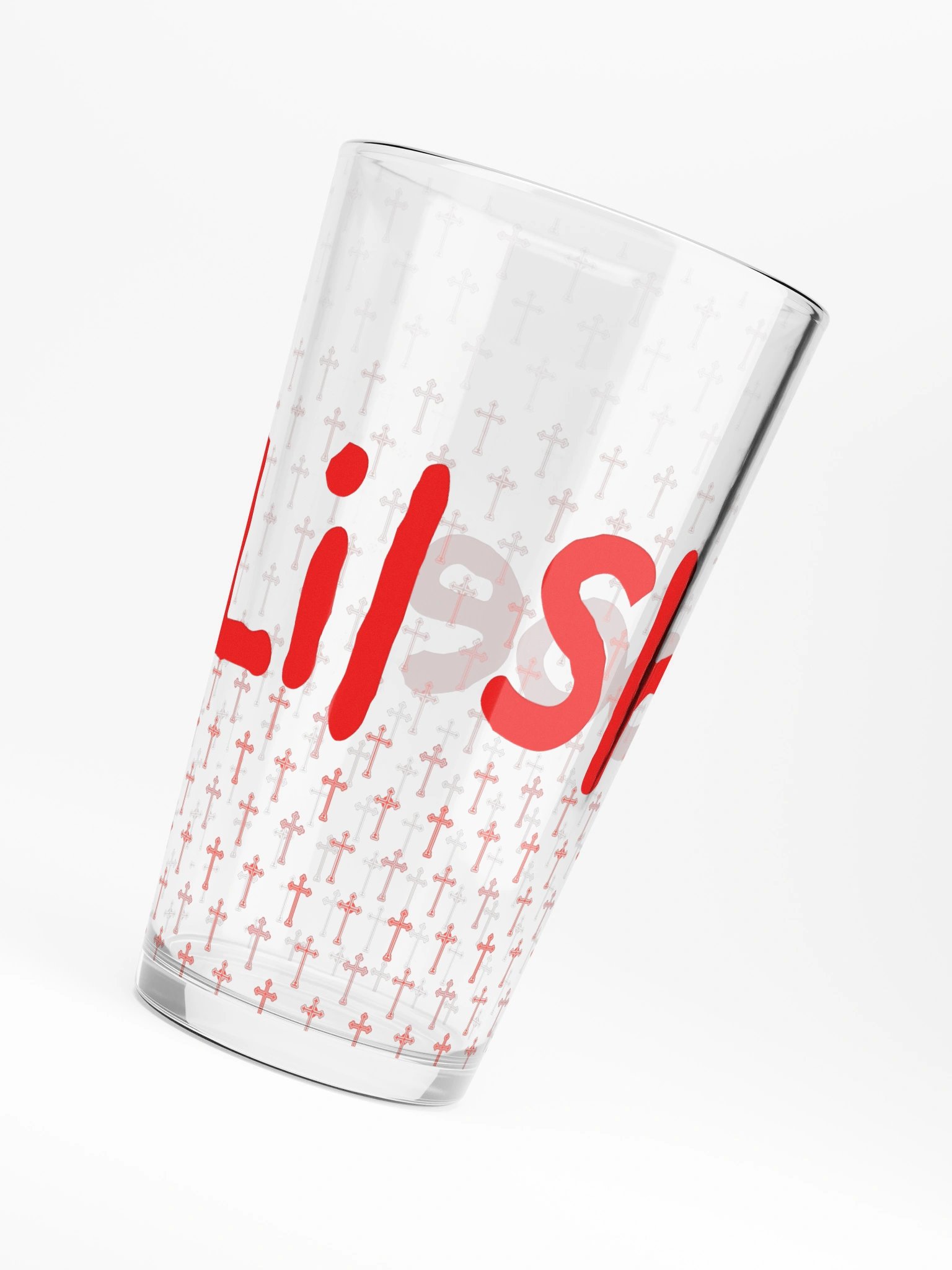 Lil Shooe Red Cross Pattern Glass product image (6)