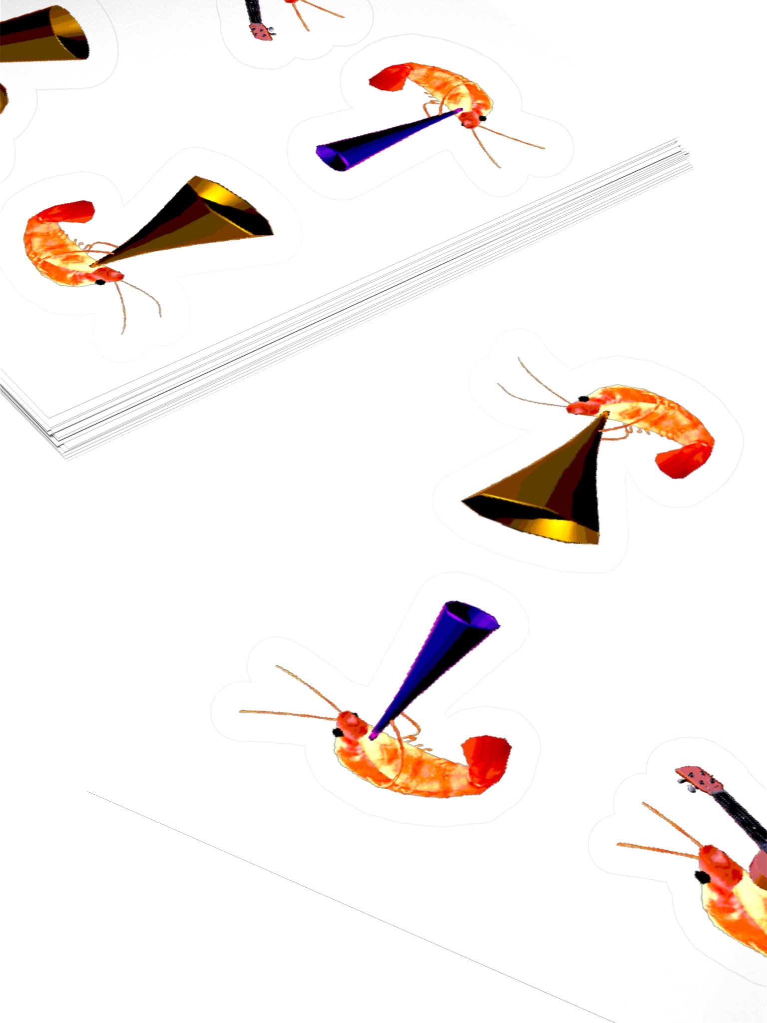 Shrimp Quartet Sticker Pack product image (3)