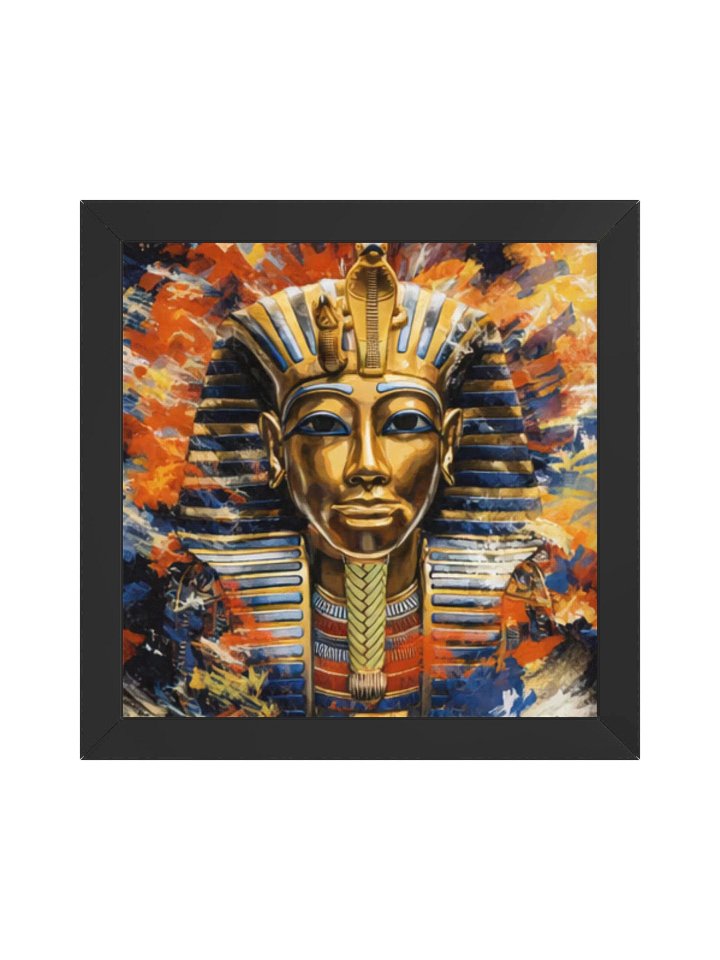 Modernes Tutanchamun Bild – Bunte Ägyptische Pharao Maske Kunst – Abstraktes Ägypten Wandbild Gold & Blau – Digitaler Kunstdruck product image (11)