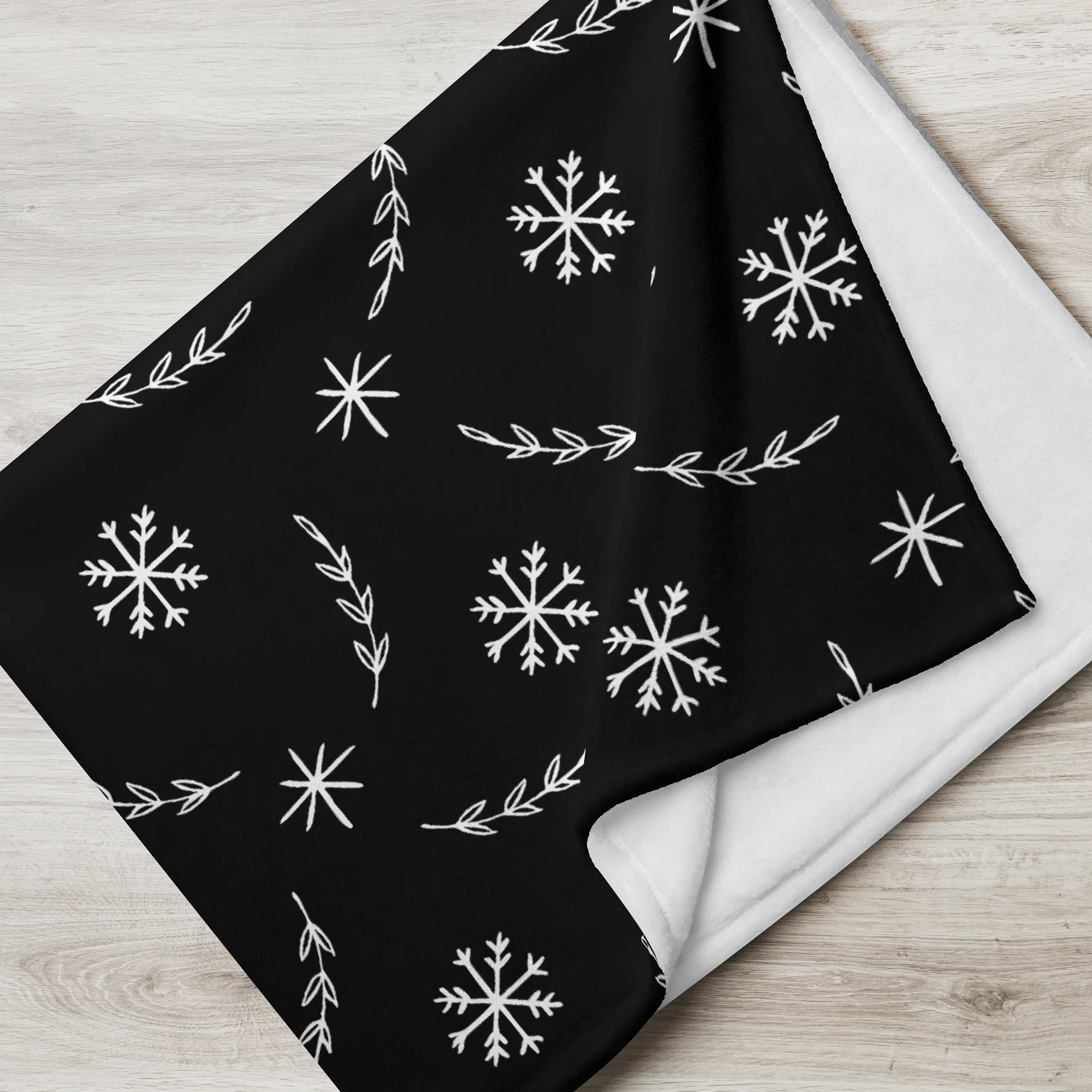 Botanical Snowfall Pattern Throw Blanket product image (4)