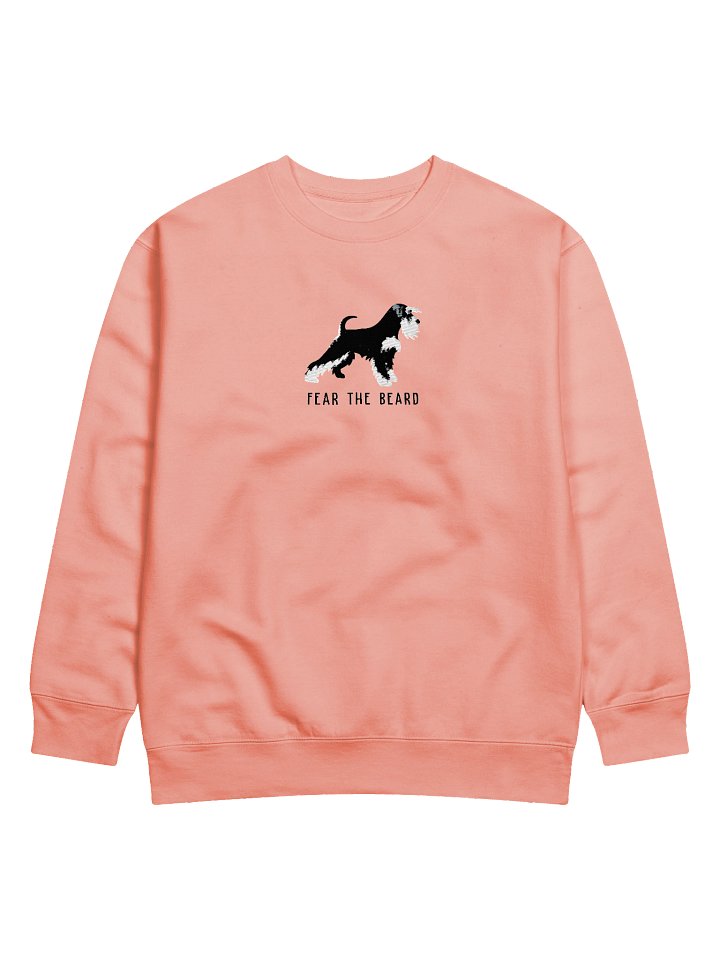 Fear the Beard Sweatshirt (Embroidered) of a Miniature Schnauzer(Black & Silver) product image (15)